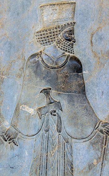 Persopolis carved relief of male royal figure